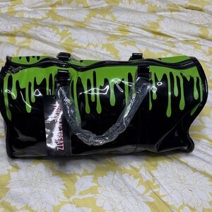 Black and Green Drip Duffel Bag dolls kill NTW weekender